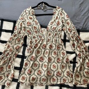 Floral print mini dress, size small, never worn